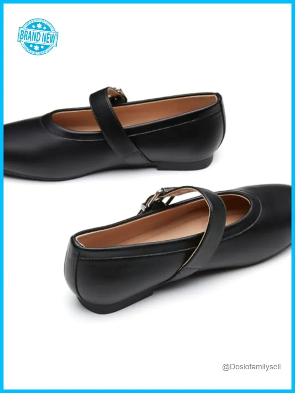 Mary Jane Flats Women PU Suede Memory Foam Comfortable Dressy Shoes